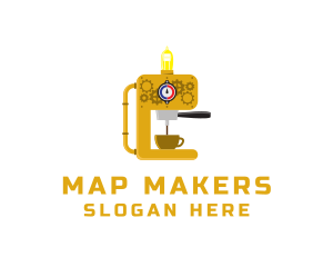 Steampunk Coffee Maker logo design