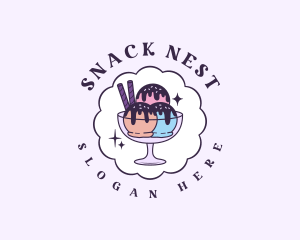 Sundae Ice Cream logo design