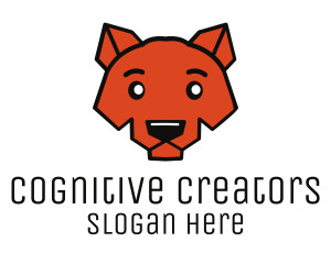 Cute Coyote Head logo design