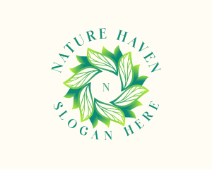 Leaves Nature Spa logo design