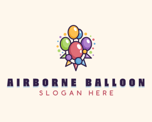 Balloons Party Flags logo design