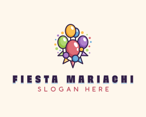 Balloons Party Flags logo design