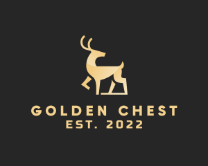 Golden Wild Deer logo design