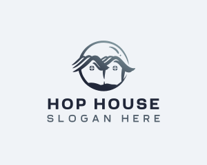 Construction Roofing House logo design