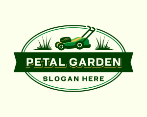 Lawn Mower Grass Cut logo design