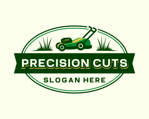 Lawn Mower Grass Cut logo design