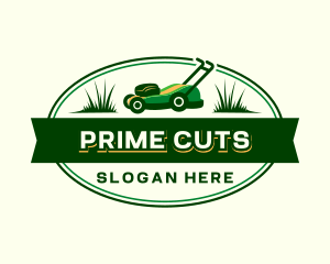 Lawn Mower Grass Cut logo design