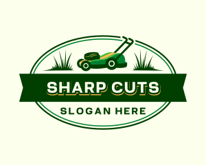 Lawn Mower Grass Cut logo