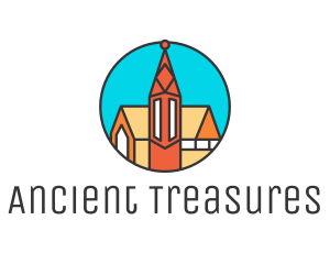 Colorful Cathedral Structure logo design