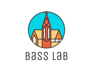 Colorful Cathedral Structure logo design