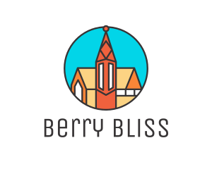 Colorful Cathedral Structure logo design