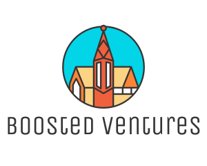 Colorful Cathedral Structure logo design