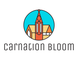 Colorful Cathedral Structure logo design