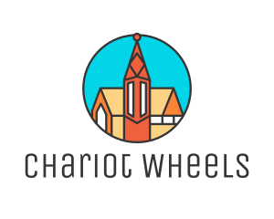 Colorful Cathedral Structure logo design