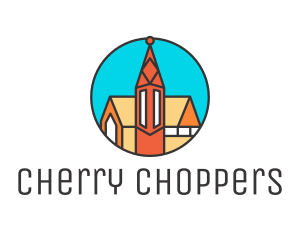 Colorful Cathedral Structure logo design