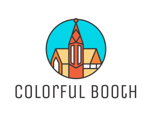 Colorful Cathedral Structure logo design