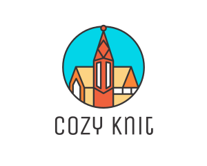 Colorful Cathedral Structure logo design