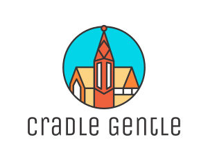 Colorful Cathedral Structure logo design