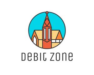 Colorful Cathedral Structure logo design