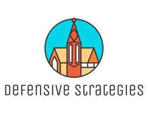 Colorful Cathedral Structure logo design