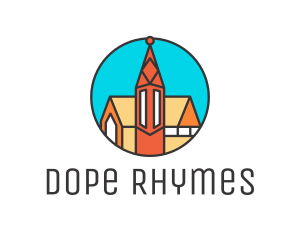 Colorful Cathedral Structure logo design