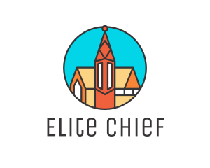 Colorful Cathedral Structure logo design