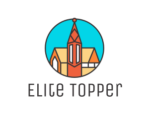 Colorful Cathedral Structure logo design