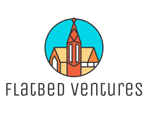 Colorful Cathedral Structure logo design