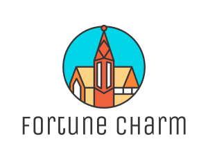 Colorful Cathedral Structure logo design