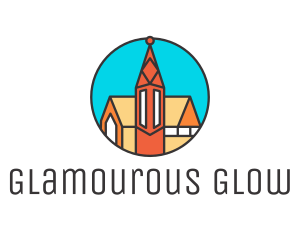 Colorful Cathedral Structure logo design