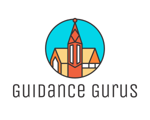 Colorful Cathedral Structure logo design