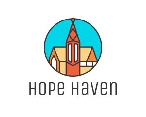 Colorful Cathedral Structure logo