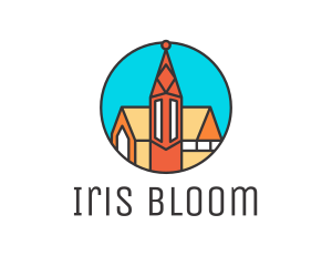 Colorful Cathedral Structure logo design