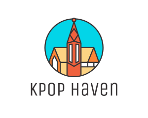 Colorful Cathedral Structure logo design