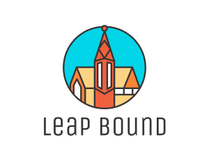 Colorful Cathedral Structure logo design