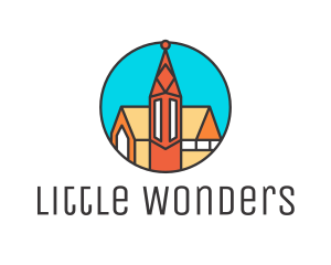 Colorful Cathedral Structure logo design