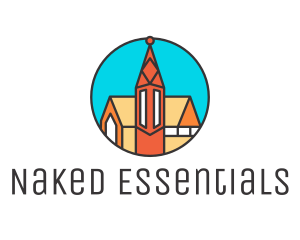 Colorful Cathedral Structure logo design