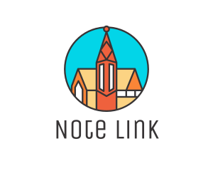 Colorful Cathedral Structure logo design