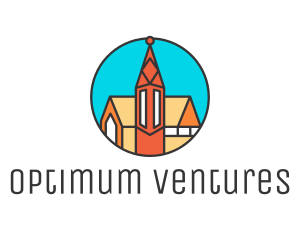 Colorful Cathedral Structure logo design