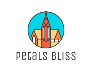 Colorful Cathedral Structure logo design