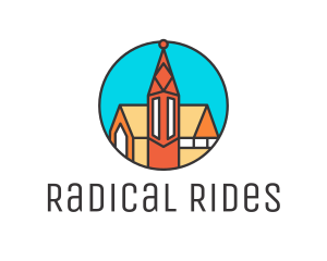 Colorful Cathedral Structure logo design