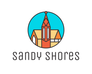 Colorful Cathedral Structure logo design