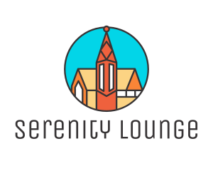 Colorful Cathedral Structure logo design