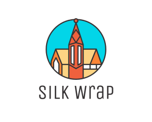 Colorful Cathedral Structure logo design