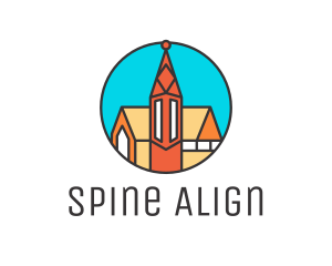 Colorful Cathedral Structure logo design