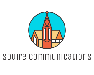 Colorful Cathedral Structure logo design