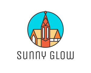 Colorful Cathedral Structure logo design