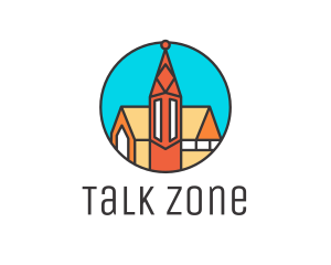 Colorful Cathedral Structure logo design