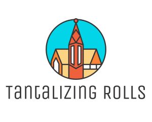 Colorful Cathedral Structure logo design