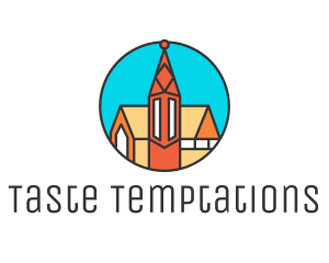 Colorful Cathedral Structure logo design